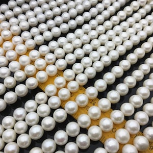 AA+ 8.5-9.5mm white round freshwater pearls,full strand,good luster pearl,RP9-2AY-BDa-1