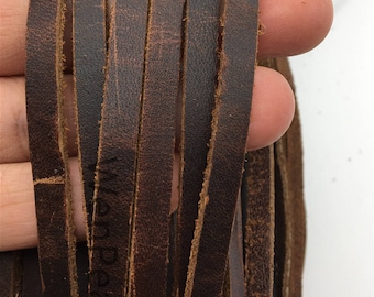 6mmx2mm Flat crazy-horse Oil Leather Cord,Soft Leather,Select Length,pull-up leather,soft leather,Wholesale,Distressed Matte Finish,LC6-300