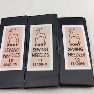 Pearl Needles, size 10, size 11, size 12, 10 Beading 50mm, 25 per package,Pony Needles,A-OTH-019 image 3