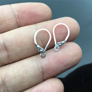925 sterling silver ear hook with loop, leverback earrings hooks, Euro earwires, hooks findings , DIY earrings jewelry,ASL-ER-011