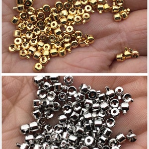 20pcs 3.2mm Yellow/Silver Gold Plated Necklace End,high quality 18k solid gold plated,AAL-003-1