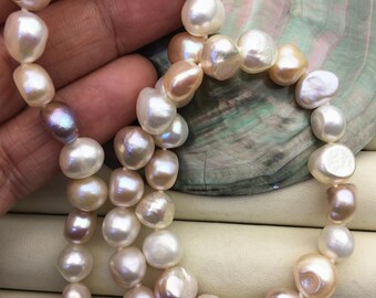 LSOOYH Collana con perle d'acqua dolce naturali con design a conchiglia