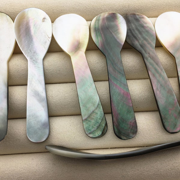 5pcs AAA 0.8x3inches Tahitian Oyster shell Spoon,Mother of pearl spoon, ASH-001-1