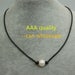 AAA Leather Pearl Choker,pearl choker necklace,Pearl Leather Necklace,Bracelet,Black Leather Pearl necklace,necklaces for women,Le1-004 