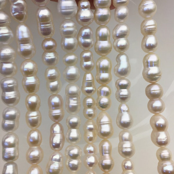 AA+ 8-10mm White Gourd baroque pearls-Baroque Gourd,DIY,high luster,ZS-114-17
