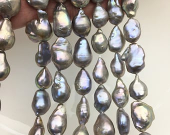 A+ 10-12mm Gray ellipse Freshwater Pearl,ZS-119-38