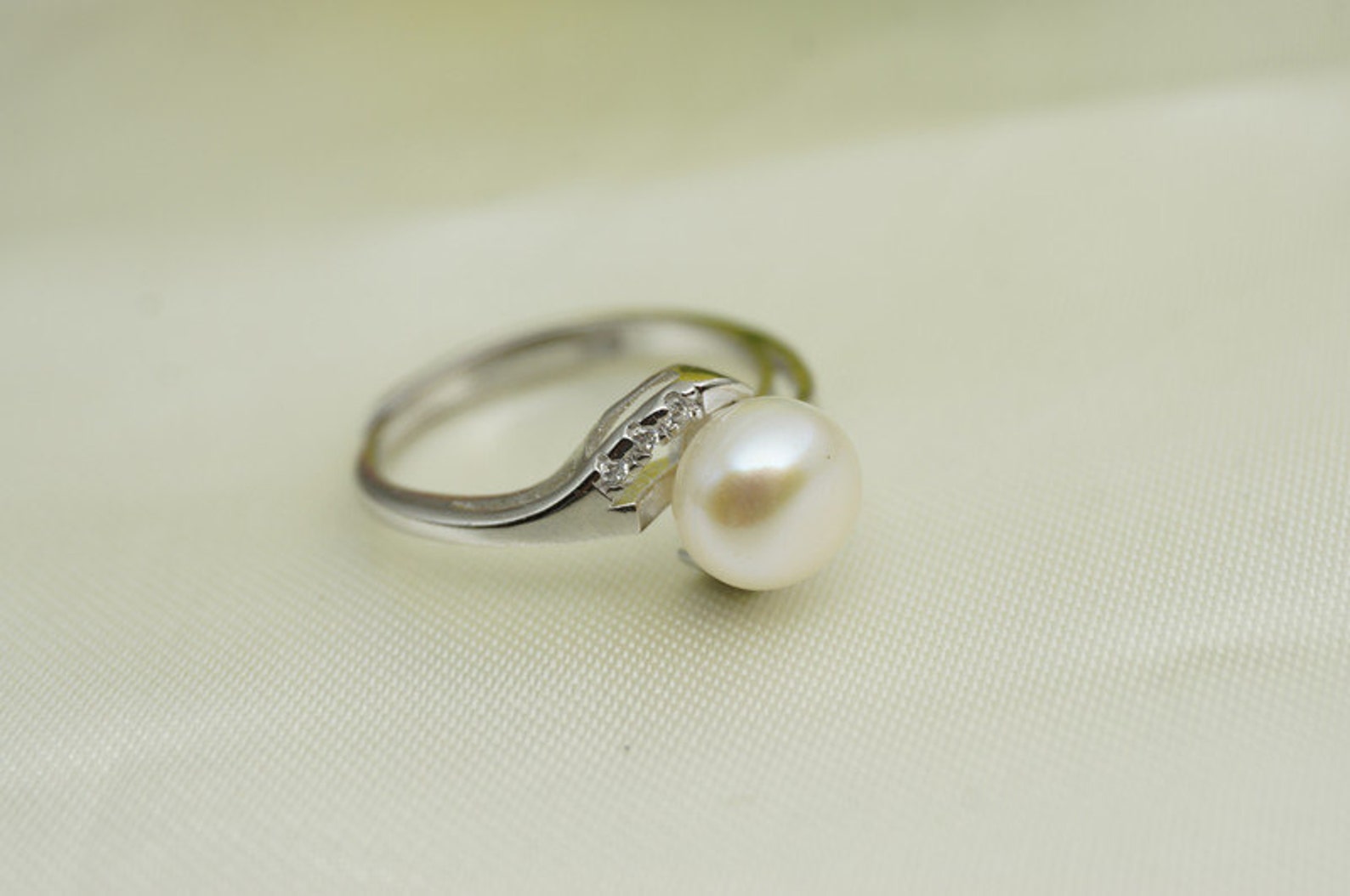 Pearl Promise Ring for Girlsreal Pearl Ringfreshwater Pearl Etsy