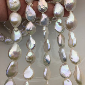 AAA 11.5-14mm White Drop Coin freshwater pearls,diy bead,flat round pearl bead,COIN12-3A-3-10