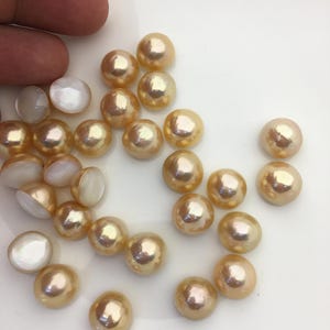 29pcs AAA 11-12mm Natural Rainbow Baroque Mabe Natural Rainbow Freshwater Pearls,no hole,MB-T2