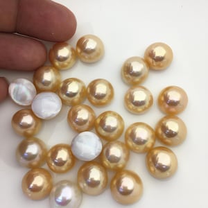 25pcs AAA 13-14mm Natural Rainbow Baroque Mabe Natural Rainbow Freshwater Pearls,no hole,MB-T11