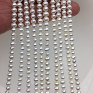 AAA 4-4.5mm white potato freshwater pearls,CR4-3A-4