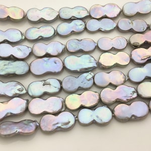 AAA 10-11mm gray rainbow gourd baroque pearl around 20 pcs,Grade White Baroque Gourd,DIY,high luster,ZS-114-16