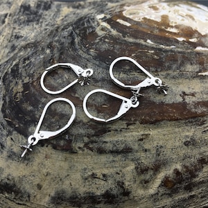 925 sterling silver ear hook with loop, lever back earrings hooks, Euro earwires, hooks findings , DIY earrings jewelry,ASL-ER-005