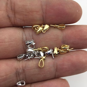 Gancho para colgante de oro amarillo/blanco de 18k de 0,13-0,14 gramos, para colgantes, bricolaje, venta al por mayor, ASG-Pd-003