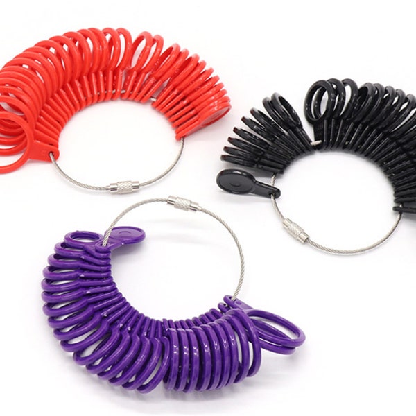 US Size 0-13 Ring Sizer Set Fingergröße Maßmesser Werkzeug Schmuck Größen werkzeuge Ringe mit halber Größe 27 Stück,A-OTH-021