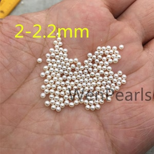 AAA 2-2.2mm white near round seed freshwater pearls,half hole,tiny pearl supply,good quality,no hole,through hole,RP2-3A-3