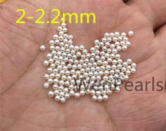 WHOLESALE 2 Mm Tiny Seed Pearl Beads Natural White Pink or Gray Color  Potato Freshwater Pearls Genuine Freshwater Pearl Seed Pearls 821 