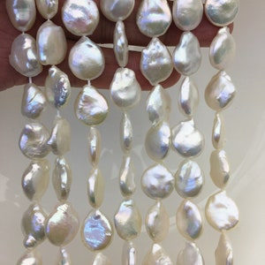 AA+ 11-13mm White Teardrop Coin freshwater pearls,diy bead,flat round pearl bead,COIN12-2A-2-4