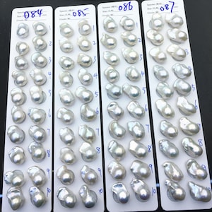 1 pair AAA 12-15x18-24mm White Flame ball Pearl Pairs - large Baroque freshwater pearl pairs,Fire Ball Pearl,FL15-3A-8-47