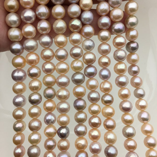 AA 7.5-8.4mm misc color near round freshwater pearls,RP8-2A-8