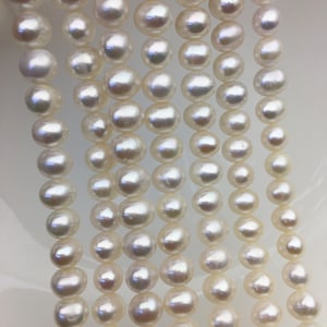 AA+ 7.3-8.3mm white potato freshwater pearls, Heirloom White Fresh Water Pearls,CR8-2A-3