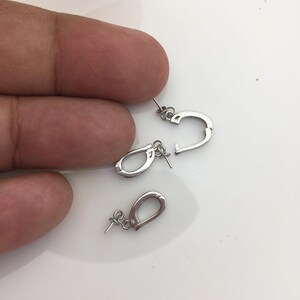 2 ganchos colgantes de plata de ley S925 con circonita cúbica de 6,5*13 mm, para colgantes, para bricolaje, venta al por mayor, ASL-P-020 imagen 4