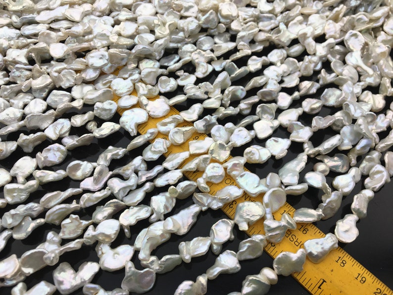 AAA 10-11mm Long White keshi Freshwater Pearl,DIY Loose Freshwater Pearl,wholesale price,Full Strand,ZS-200-20