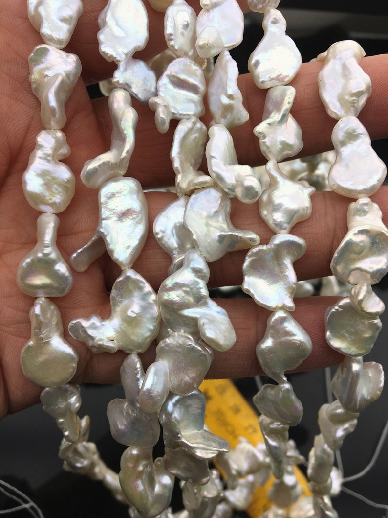 AAA 10-11mm Long White keshi Freshwater Pearl,DIY Loose Freshwater Pearl,wholesale price,Full Strand,ZS-200-20