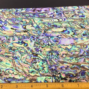 1pc AAA 9.5x5.5'' 0.3mm Thickness Natural Abalone Adhesive Veneer Sheet Mother of Pearl Shell,ASH-008