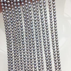 AAA 3-3.5mm Gray round freshwater pearls,RP3-T4