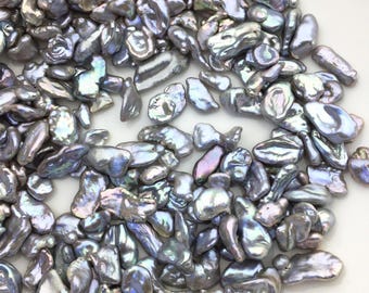 One Bag 39pcs A 10-14mm White Color Freshwater Pearls,no