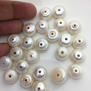 10pcs AA 15-16mm huge big button round loose pearls,2.2mm large hole,BTN15-T3