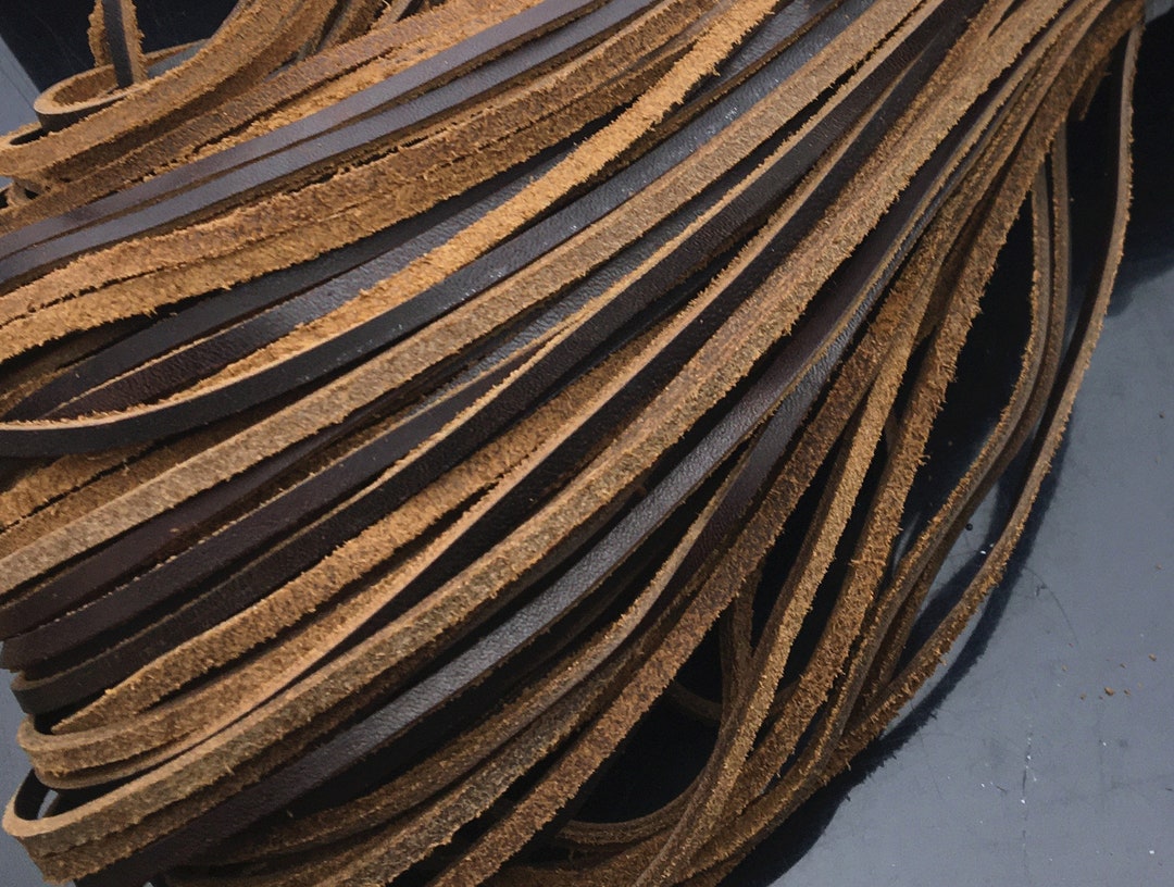 3mmx2mm Flat Crazyhorse Oil Leather Cord,soft Leather,select Length,pullup Leather,soft