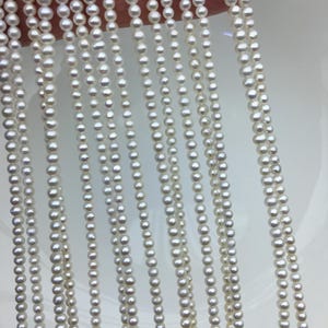 Perlas de agua dulce blancas AA+ de 2,5-3 mm, perlas de agua dulce de patata blanca, regalo de San Valentín, para collar de perlas, perlas de agua dulce sueltas, CR2-2A-1
