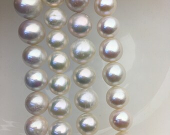 16'' AA 12-14mm white near round Edison Freshwater Pearl,ED12-T3