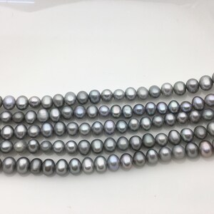 AA+ 6.5-7mm gray potato freshwater pearls,6mm potato pearl,for pearl necklace,CR6-T2