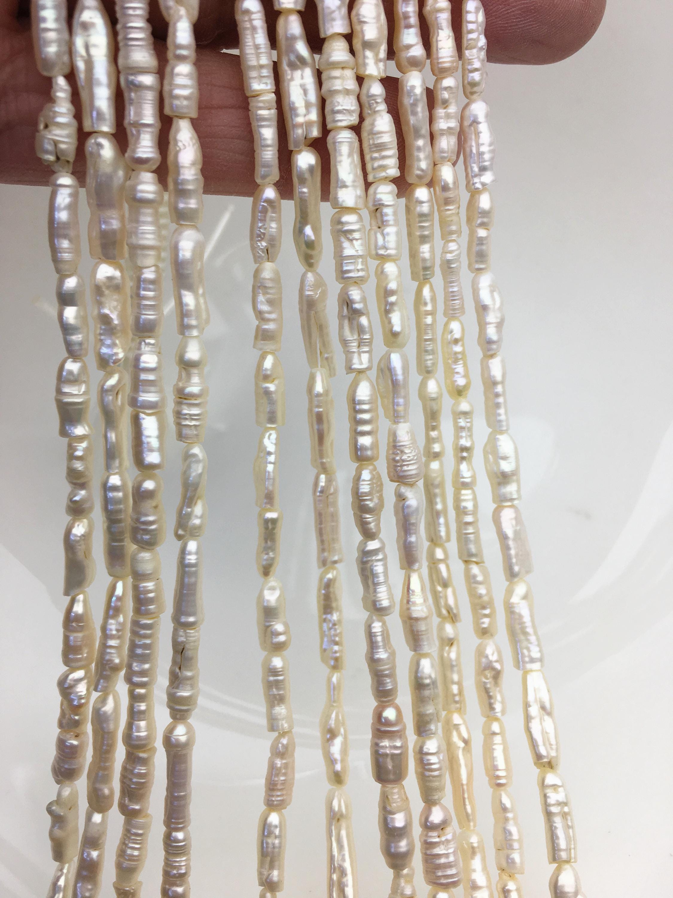 A 3-5mm Not Good White Toothpick freshwater pearls,ZS-80-2