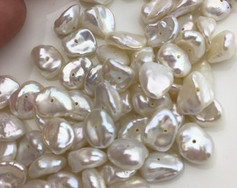 22 mm SQUARE reborn Keshi nucléés Freshwater Pearl Pendentif Boucle d'oreille Set Fleur 22 mm SQUARE reborn Keshi nucléés Freshwater Pearl Pendentif Boucle d'oreille Set Fleur
