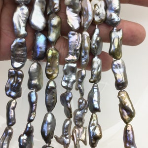 AA 7-10mm gray bronze Keshi Freshwater Pearls,ZS-200-125