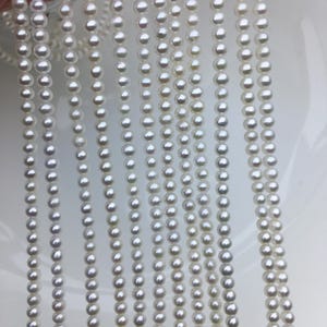 AAA 3-3.5mm white potato near round seed pearls,small pearl,Valentine&#39;s Day gift,for pearl necklace,for pearl bracelet,CR3-3A-1