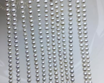 AAA 3-3.5mm white potato near round seed pearls,small pearl,Valentine's Day gift,for pearl necklace,for pearl bracelet,CR3-3A-1