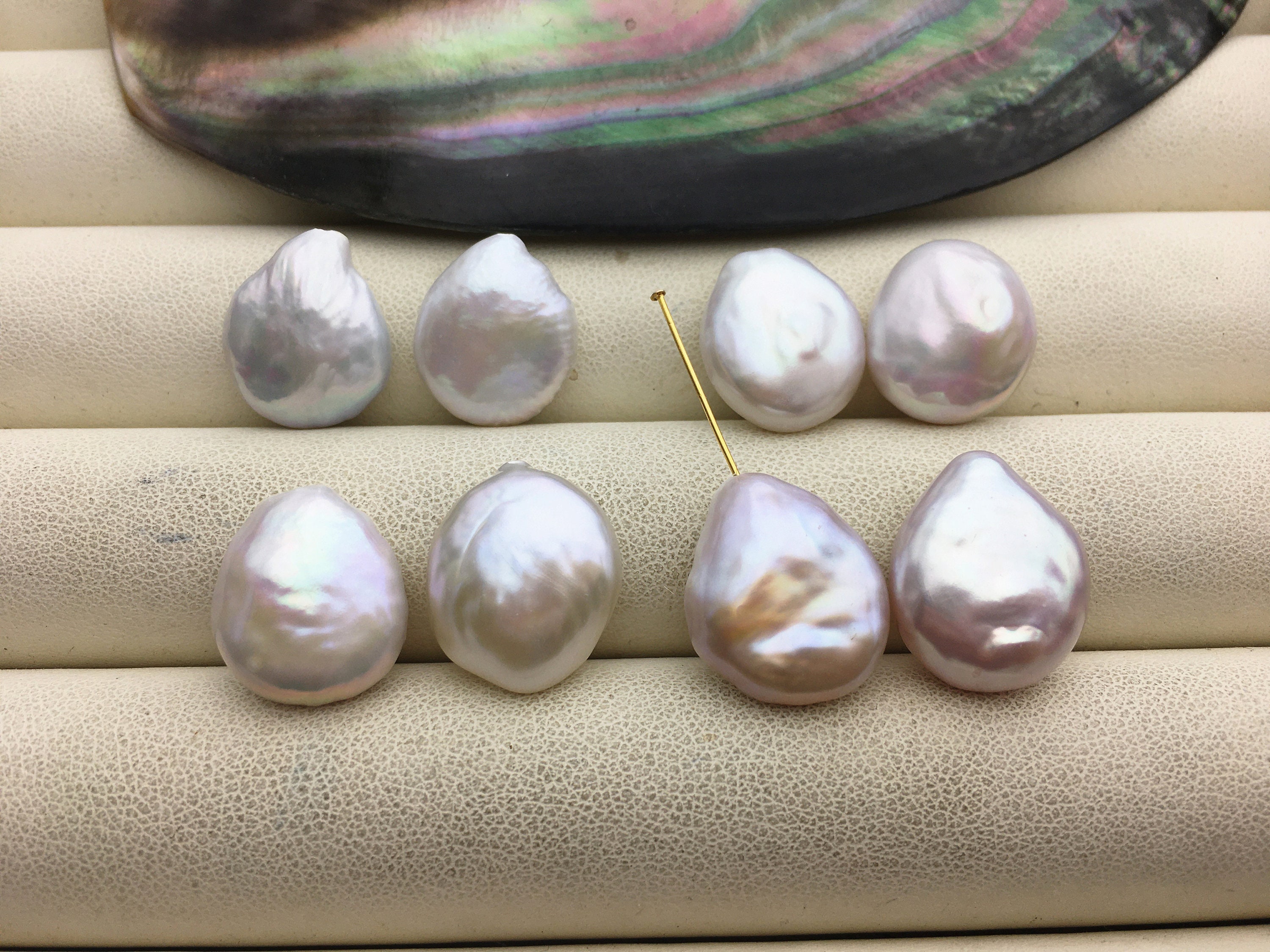 Rice Pearl Beads 5 to 7mm long and approx. 4mm wide, Fresh Water Natural Pearl  Strands 13.5inch Long, Wholesale rates, Bulk Pricing options