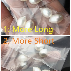 AAA 9.5-10mm white teardrop freshwater pearls,tear drop pearl earrings,dangle pearl earrings,white rice pearls,LR10-3A-11