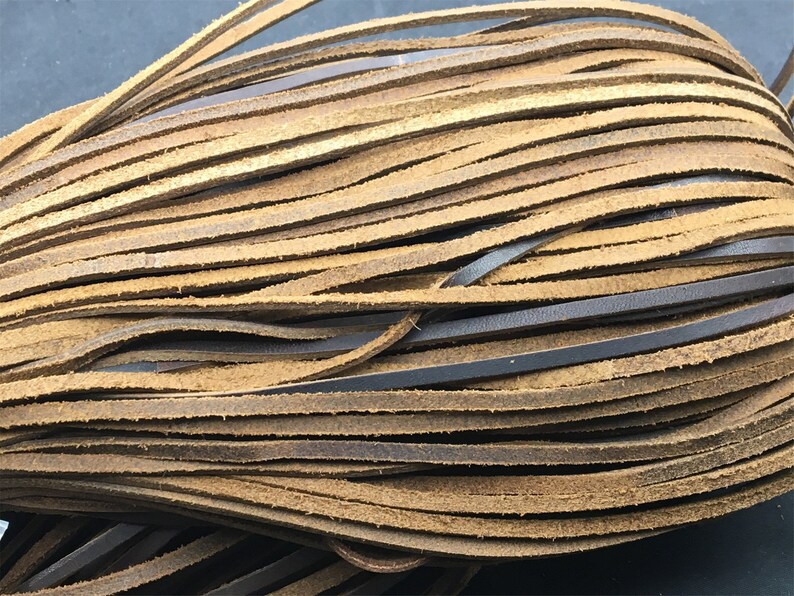 3mmx2mm Flat crazyhorse Oil Leather CordSoft LeatherSelect Etsy