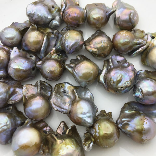10pcs 16-22mm Big Gray Bronze Flame ball Pearls - large Baroque freshwater pearl,Fire Ball Pearl,FL15-2A-11-1