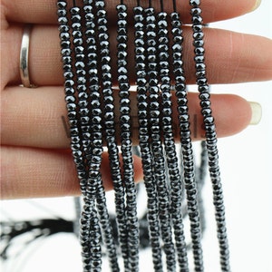 Hematite,2x3mm Rondelle  Beads,AAA, 180pcs,15.5 inches,G50-B23-001