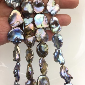AA+ 13-20m Gray Bronze keshi Freshwater Pearl,DIY Loose Freshwater Pearl,ZS-200-71