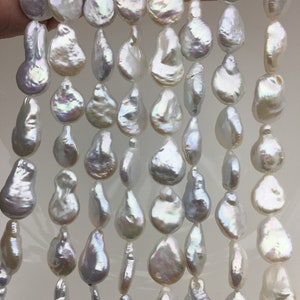 AA 11-12mm White Long Drop Coin freshwater pearls,diy bead,COIN12-2A-2-9