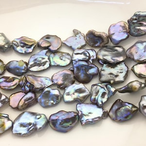AA+ 15-20mm Gray Bronze keshi Freshwater Pearl,DIY Loose Freshwater Pearl,ZS-200-83