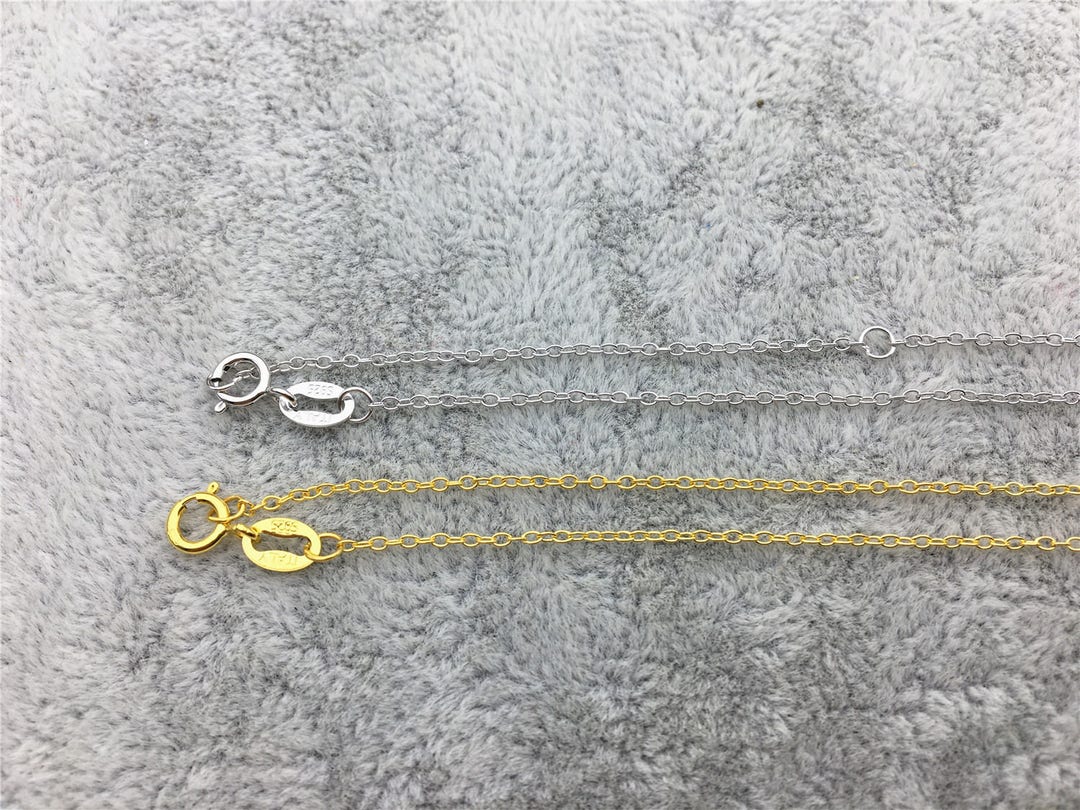 162''/23''/27''/31'' S925 Sterling Silver O Chain Necklace With Round